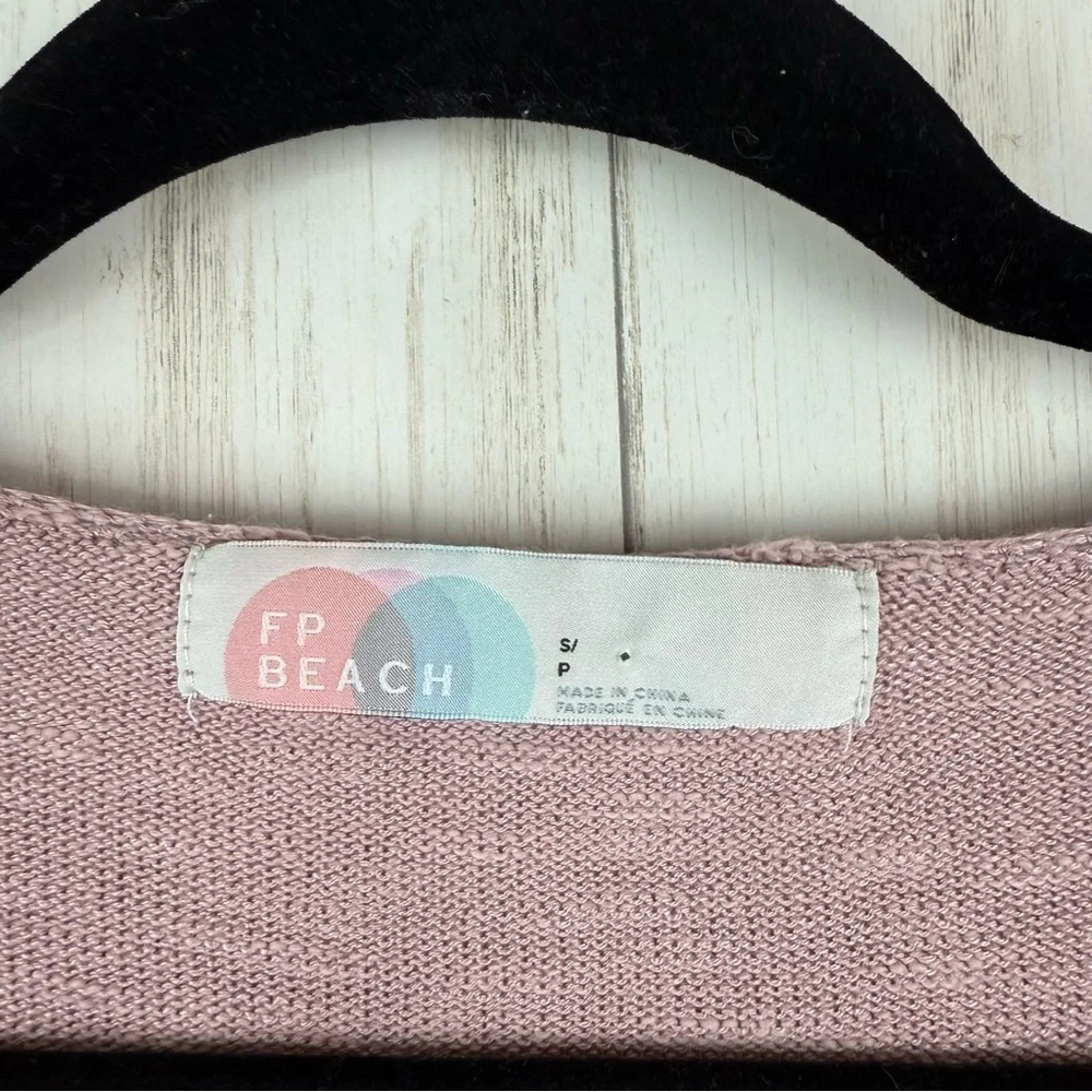 Free People Mauve Knit Top Coverup Beach